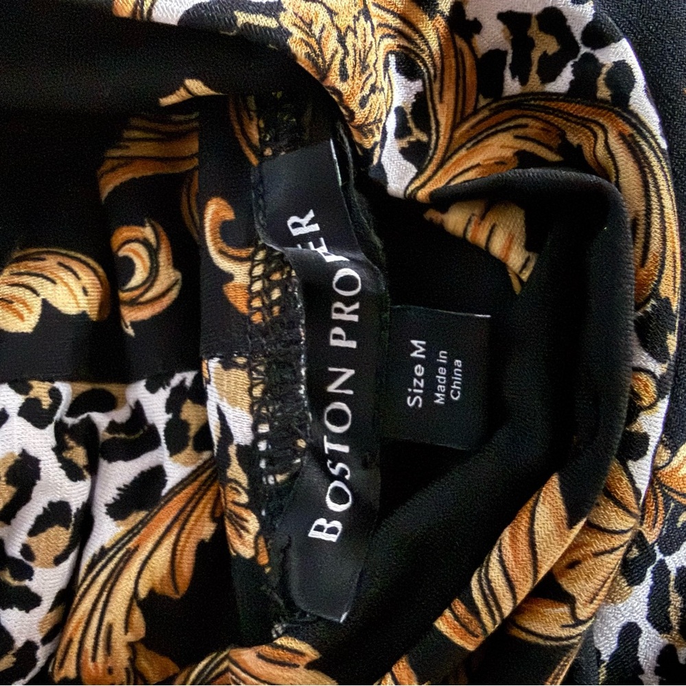 Boston Proper animal print Patterned Blouse - Picture 5 of 5